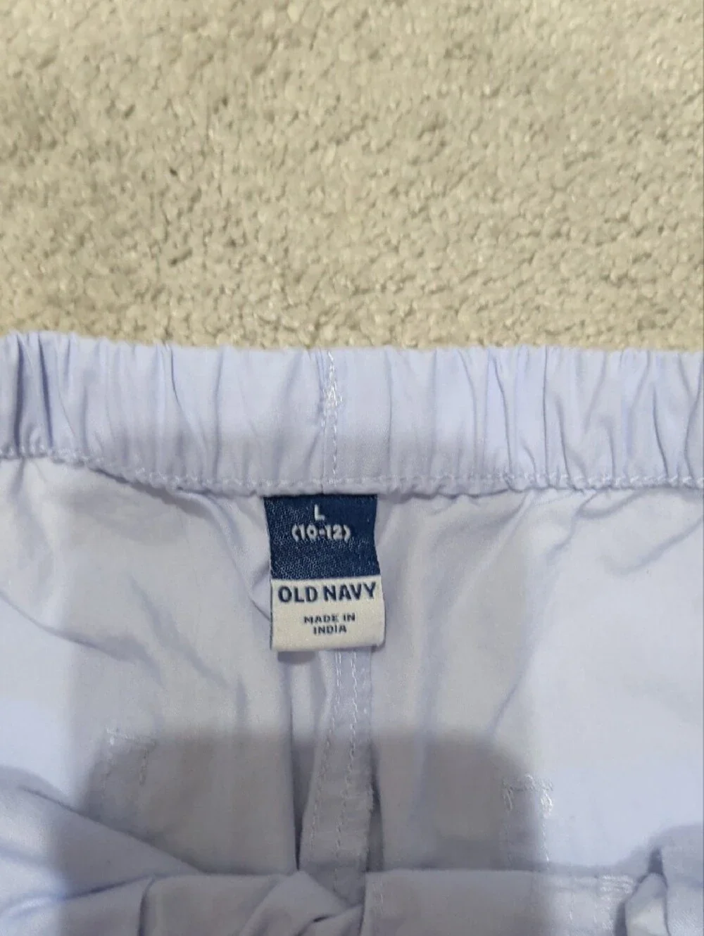 Light Blue ish Purple Girls Elastic-Waist Casual Pants